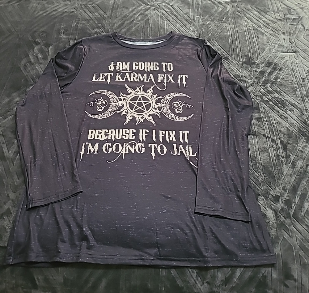 Source Unknown Black Graphic Long Sleeve Tee